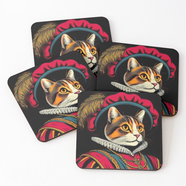 Item preview, Cat in  Medieval Noble Attire designed and sold by MixtaGraphics.