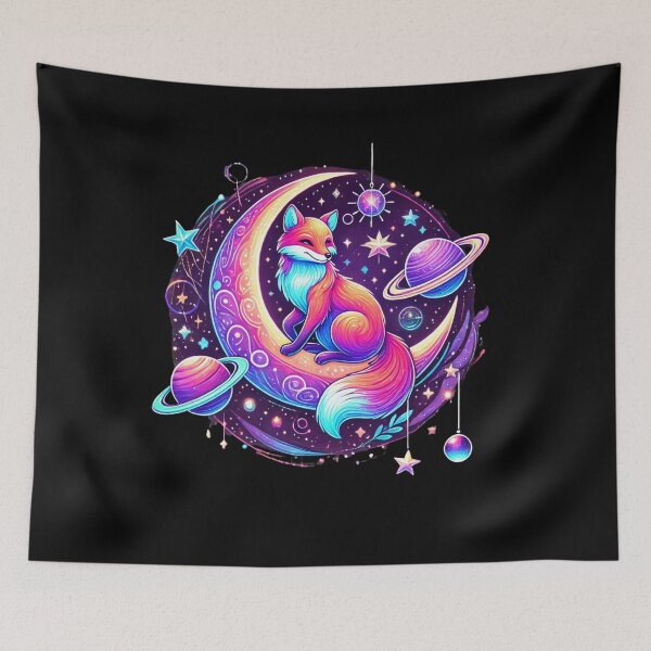 Item preview, Galactic Fox on the Moon designed and sold by HarriPaloma.