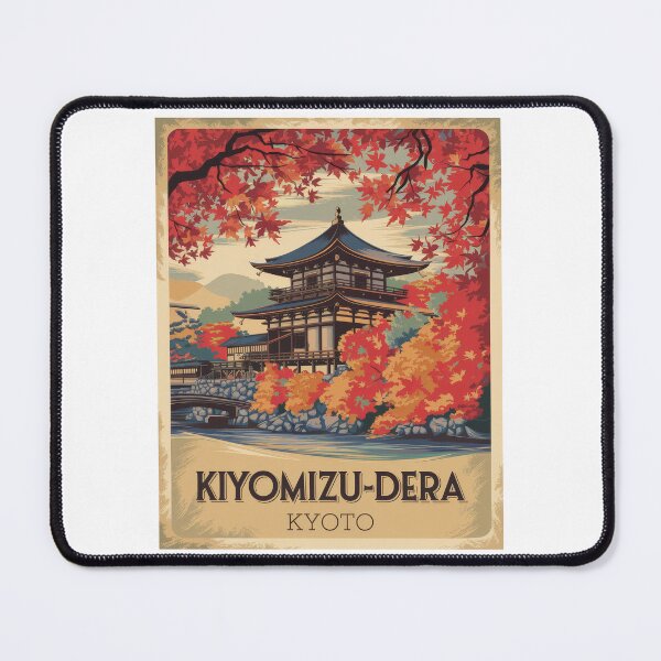 Item preview, Kiyomizu-dera Temple in Kyoto – Japan travel poster in retro vintage style designed and sold by pod24.
