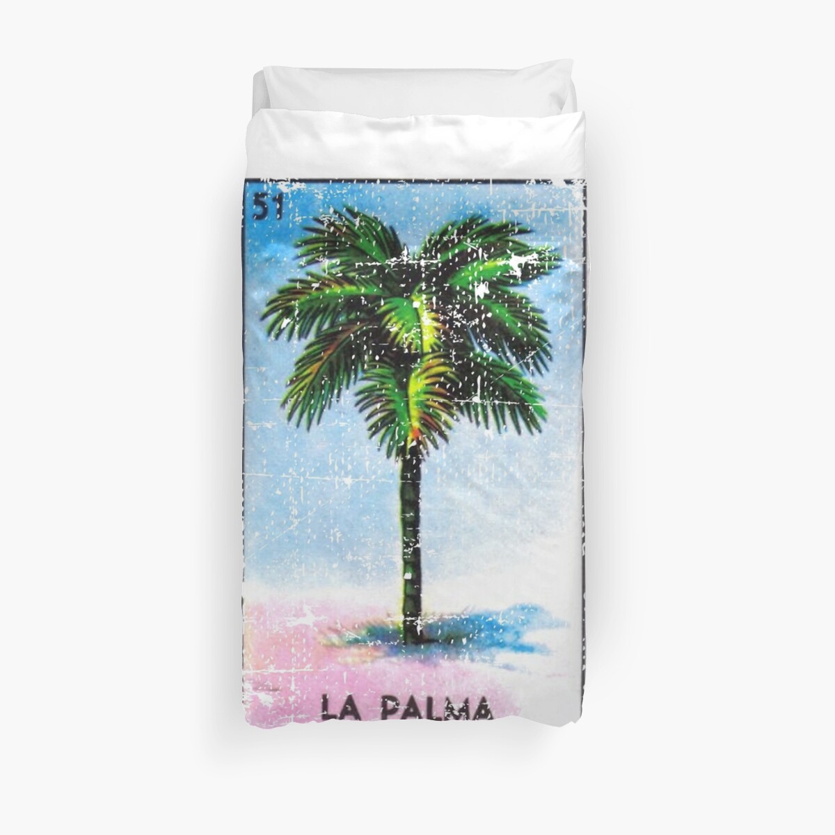 La Palma Loteria Card The Palm Tree Duvet Cover By