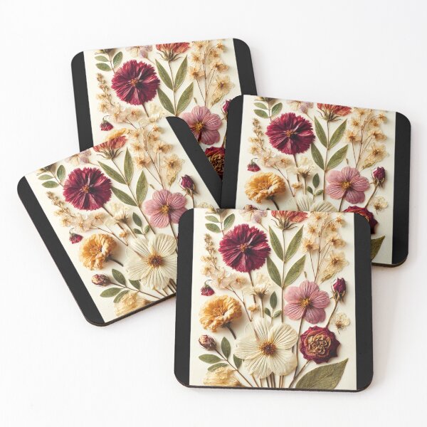 Item preview, Pressed Blooms, Pressed Dried Flowers on White Background designed and sold by JohnnyP-Store.