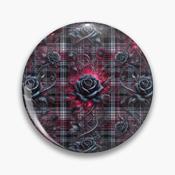 Item preview, Dark Enchantment Plaid: A Gothic Glow of Roses & Thorns designed and sold by Meta2Physical.