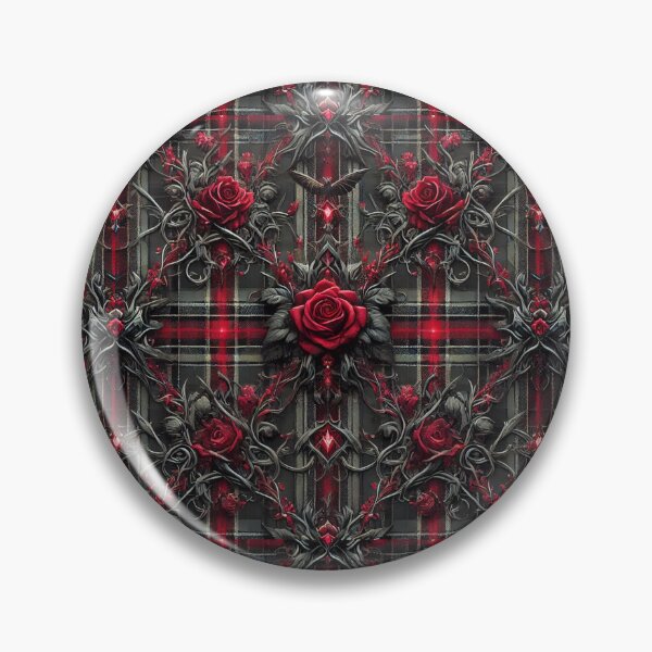 Item preview, Vampire’s Embrace Plaid: A Dark & Blood-Red Gothic Statement designed and sold by Meta2Physical.
