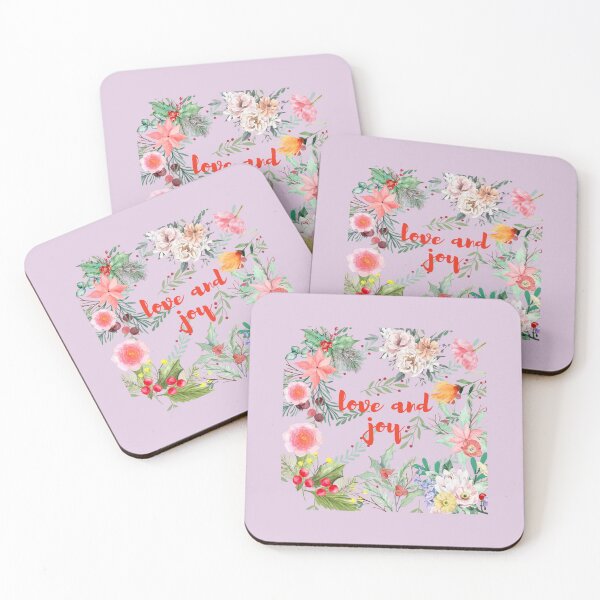 Item preview, A beautifully crafted holiday greeting with the words “love and joy”. designed and sold by Wantanadesign.