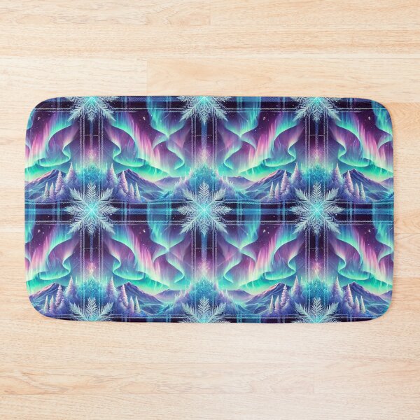Item preview, Aurora Borealis Plaid: A Celestial Winter Glow designed and sold by Meta2Physical.
