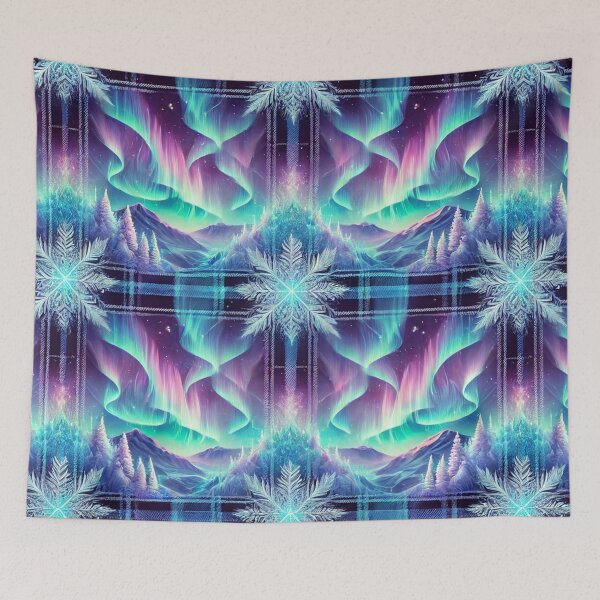 Item preview, Aurora Borealis Plaid: A Celestial Winter Glow designed and sold by Meta2Physical.