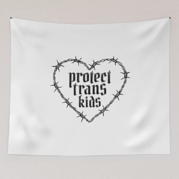 Item preview, Protect Trans Kids - Barbed Wire Heart (Black Variant) designed and sold by darkwonderbrand.
