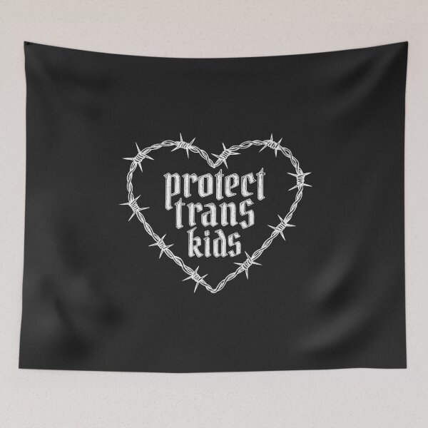 Item preview, Protect Trans Kids - Barbed Wire Heart (White Variant) designed and sold by darkwonderbrand.