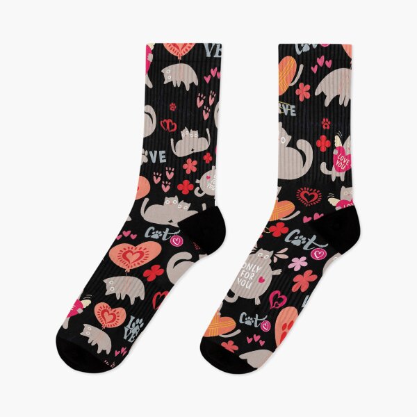 Item preview, Cats Pastel Gray Pattern Valentine's Day designed and sold by HappyHavenStu.