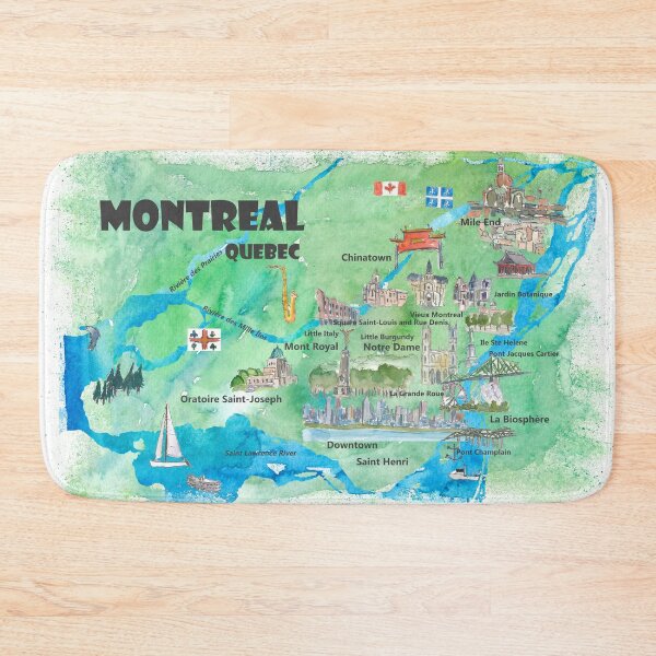 Item preview, Montreal Quebec Canada Travel Poster Favorite Ticket Tourist Highlights designed and sold by artshop77.