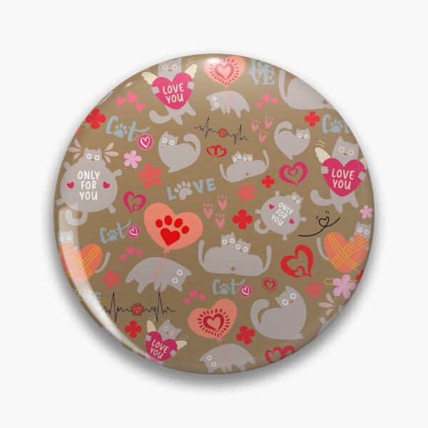 Item preview, Cats Pastel Gray Pattern Valentine's Day designed and sold by HappyHavenStu.