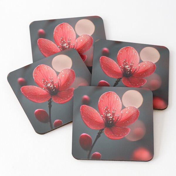 Item preview, Red Flower and Bokeh. designed and sold by RGShirtWorks.