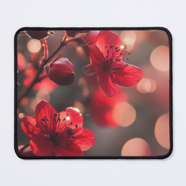 Item preview, Red Blossoms with Bokeh. designed and sold by RGShirtWorks.