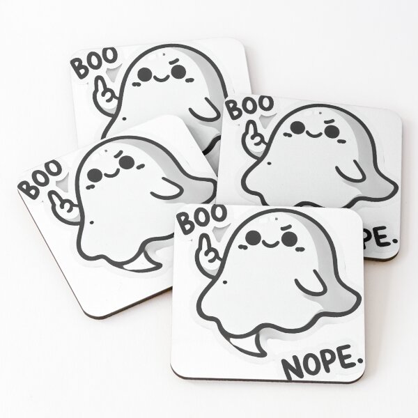 Item preview, Cute Grumpy Ghost - Funny Minimalist Sticker designed and sold by Umarjon.