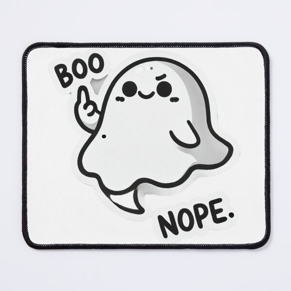 Item preview, Cute Grumpy Ghost - Funny Minimalist Sticker designed and sold by Umarjon.