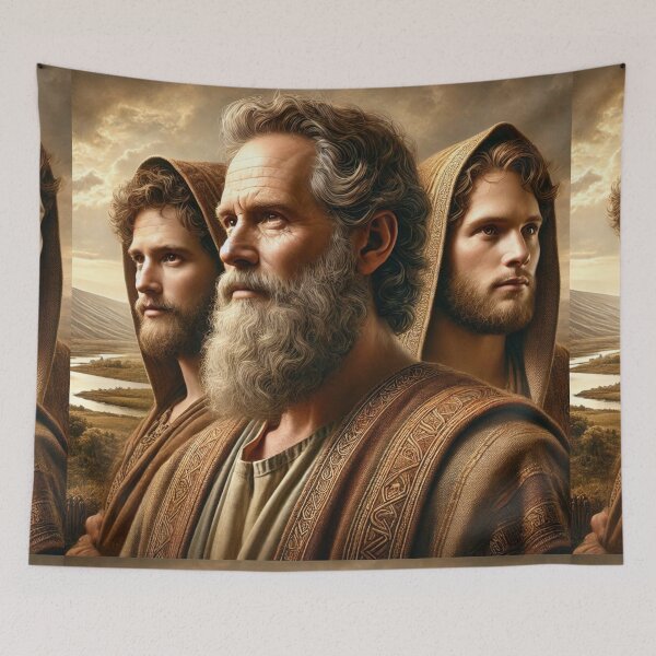 Item preview, "Noah and His Three Sons" – The Lineage of Righteousness Verse: Genesis 6:10 (KJV) designed and sold by Meta2Physical.