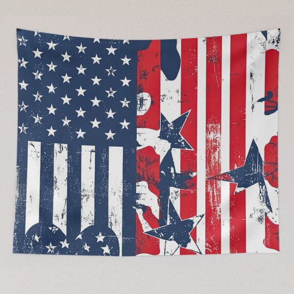 Artikelvorschau, Vintage Camouflage USA Vintage Flagge Patriotischer Entwurf entworfen und verkauft von CamouflageLab.