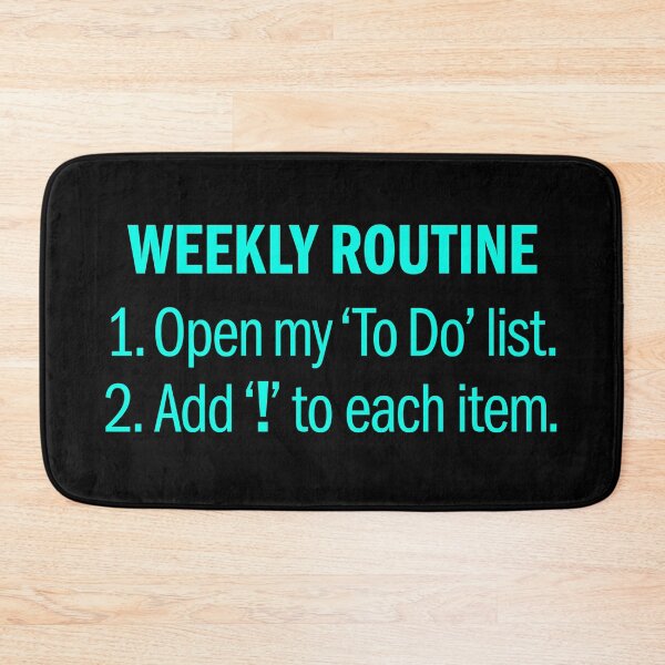 Item preview, Weekly routine. v.2 designed and sold by x1brett.
