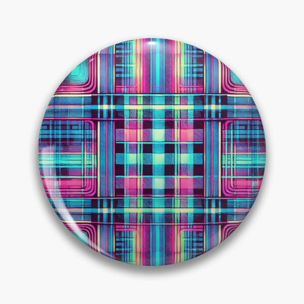Item preview, Neon Electric Plaid: A Futuristic Glow Pattern designed and sold by Meta2Physical.