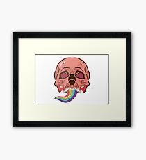 A hit in the summer of 2018. Skull with rainbow tongue. Framed Print