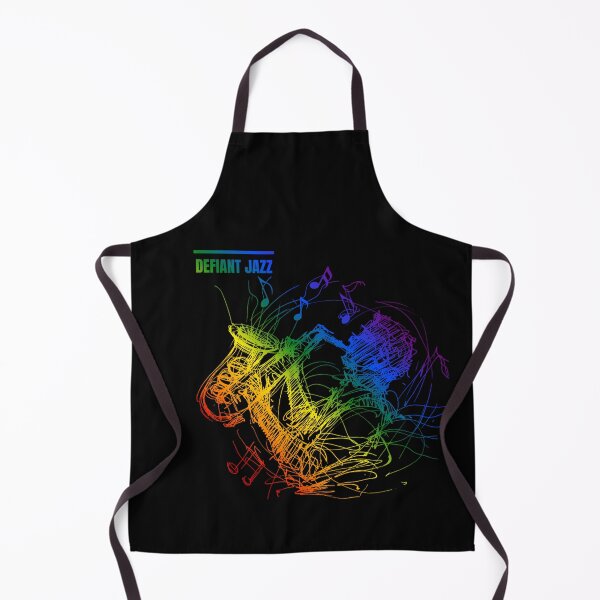 Item preview, Severance, Defiant Jazz, Classic pride flag graphic, jazz player with flying notes graphic, severance tv, jazz player, music lovers, designed and sold by PrideBeProud.