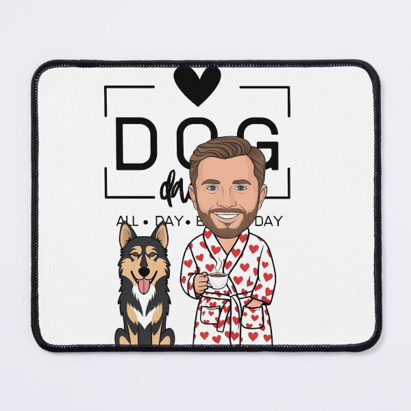 Item preview, Dog Dad All Day Every Day – Cozy Morning with a Czechoslovakian Wolfdog designed and sold by GoodyPaws.