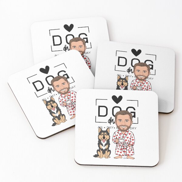 Item preview, Dog Dad All Day Every Day – Cozy Morning with a Czechoslovakian Wolfdog designed and sold by GoodyPaws.
