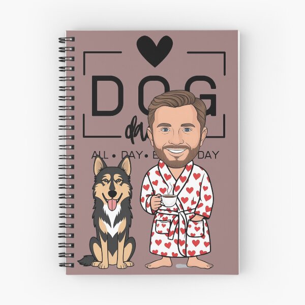 Item preview, Dog Dad All Day Every Day – Cozy Morning with a Czechoslovakian Wolfdog designed and sold by GoodyPaws.