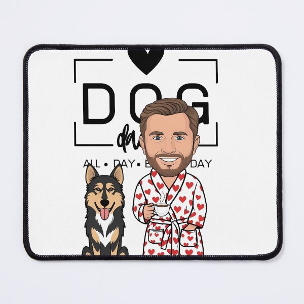 Item preview, Dog Dad All Day Every Day – Cozy Morning with a Czechoslovakian Wolfdog designed and sold by GoodyPaws.