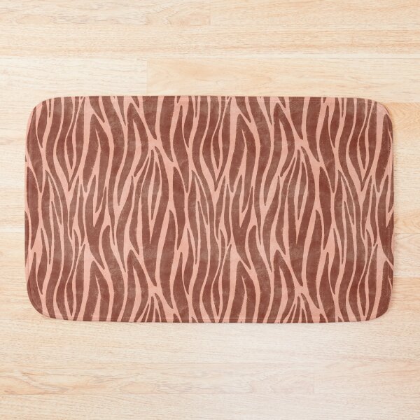 Item preview, Zebra stripes in mocha mousse brown and pink designed and sold by SJAPhoto.
