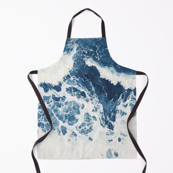 Item preview, Powerful deep blue ocean waves crashing with white frothy foam, textured swirling water creating dramatic contrast, raw energy of nature’s movement. designed and sold by MystiS.