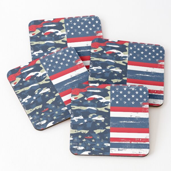 Artikelvorschau, Vintage Camouflage USA Vintage Flagge Patriotischer Entwurf entworfen und verkauft von CamouflageLab.