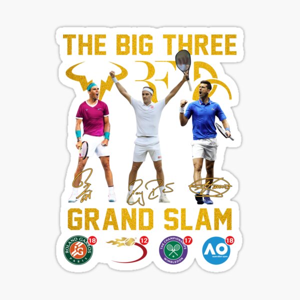 Vista previa del artículo con la obra «Los tres grandes Grand Sl@m Nov@k DjokovIc Feder3r N@dal», diseñado y vendido por brunogelsi.