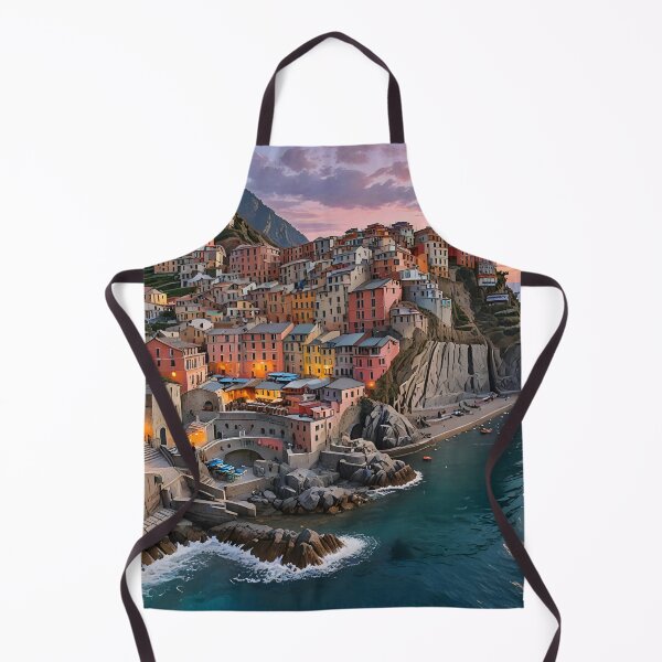 Item preview, Manarola, Italy: Golden Sunset Over Colorful Cliffs designed and sold by LSVart.