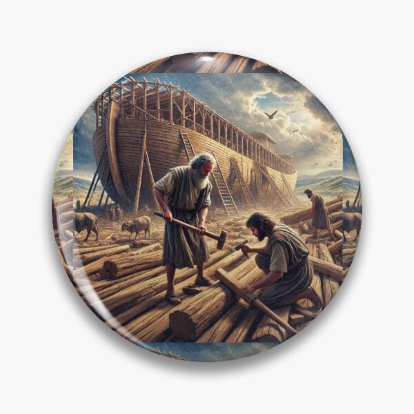 Item preview, "Make Thee an Ark of Gopher Wood" – Noah Begins the Ark Verse: Genesis 6:14 (KJV) designed and sold by Meta2Physical.