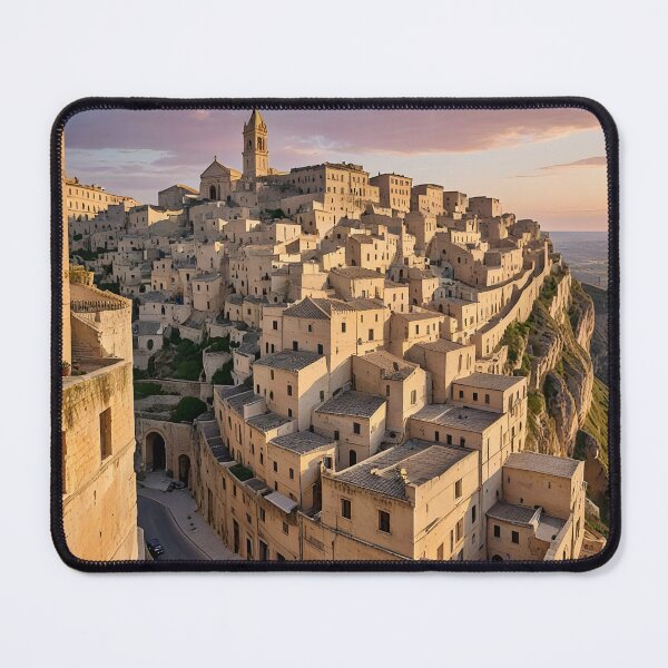 Item preview, Matera, Italy: Golden Sunset Over Ancient Stone City designed and sold by LSVart.