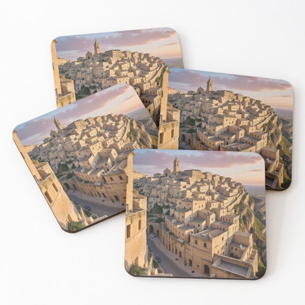 Item preview, Matera, Italy: Golden Sunset Over Ancient Stone City designed and sold by LSVart.