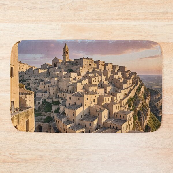 Item preview, Matera, Italy: Golden Sunset Over Ancient Stone City designed and sold by LSVart.