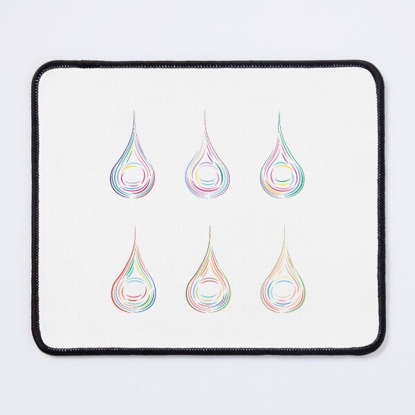 Item preview, Six Droplets - Bright Colours, Light Background designed and sold by Onyx Swan Art.