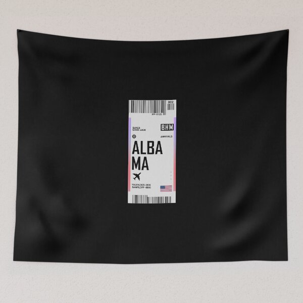 Item preview, Albama Boarding Pass USA Travel Ticket Sticker designed and sold by TulipaGraphics.