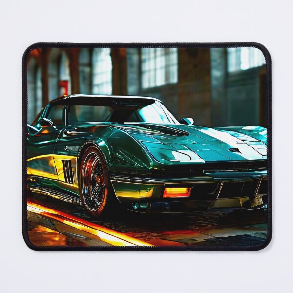 Item preview, Old green Corvette designed and sold by Peter Kraaibeek | Generative Designs and Car Art.