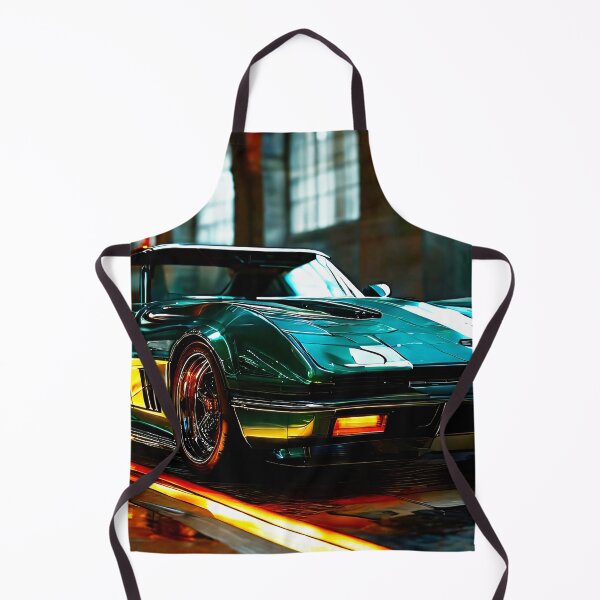 Item preview, Old green Corvette designed and sold by Peter Kraaibeek | Generative Designs and Car Art.