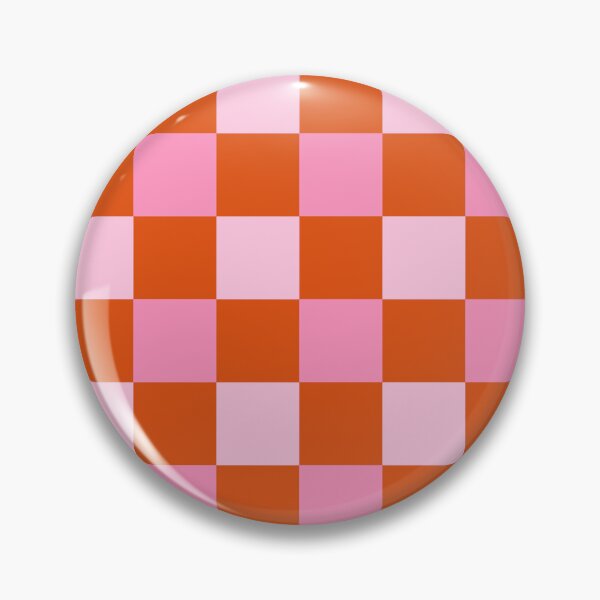 Item preview, Pink and Burnt Orange Checkerboard Grid Squares designed and sold by OneThreeSix.