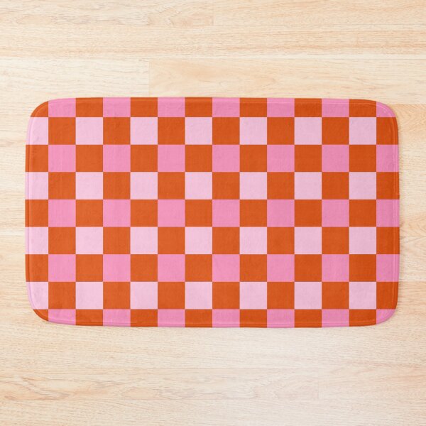 Item preview, Pink and Burnt Orange Checkerboard Grid Squares designed and sold by OneThreeSix.