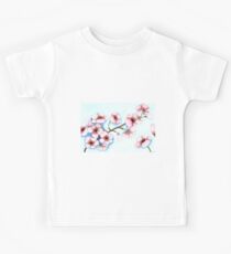 Cherry Blossom Watercolor Painting Kids Tee
