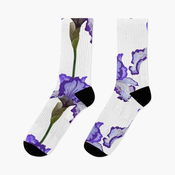 Item preview, Floral Seamless Pattern with Purple Blooming Iris Flowers.  designed and sold by MatyKotiv.