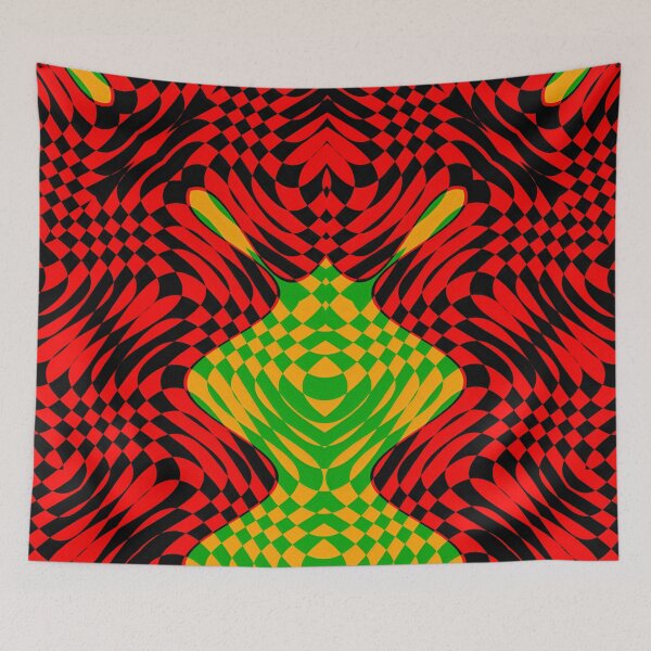 Item preview, VICTOR VASARELY VARIABLE GEOMETRY CHECKERBOARD ART DANCE PAINTING ##2 designed and sold by Ralek.