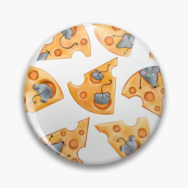 Item preview, Seamless pattern of pieces of holey cheese with a mouse designed and sold by Nastasiakhmnk.