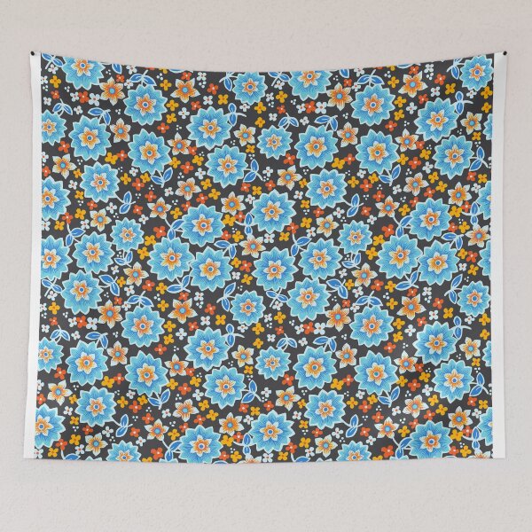 Item preview, Blue Floral Retro designed and sold by zeljkica.