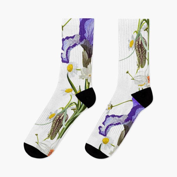 Item preview, Spring flowers. Narcissus, Iris, lily of the valley, may-lily, Seamless pattern, background. designed and sold by MatyKotiv.